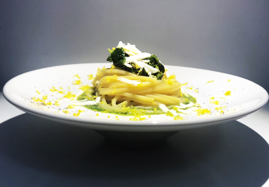 Spaghetti al limone e crema di broccoli