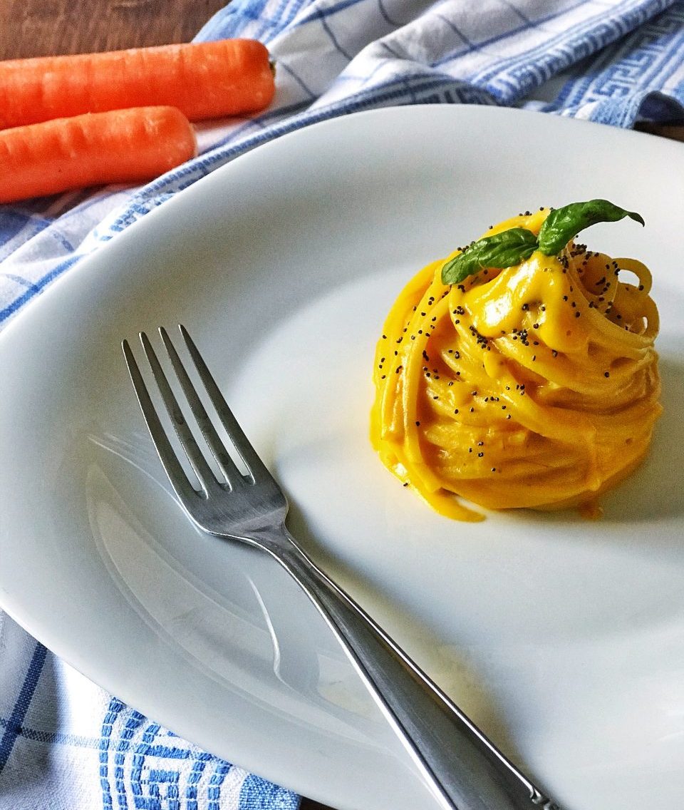 Spaghetti in crema di carote